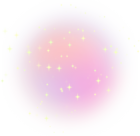 Blurred gradient circle with glitter star